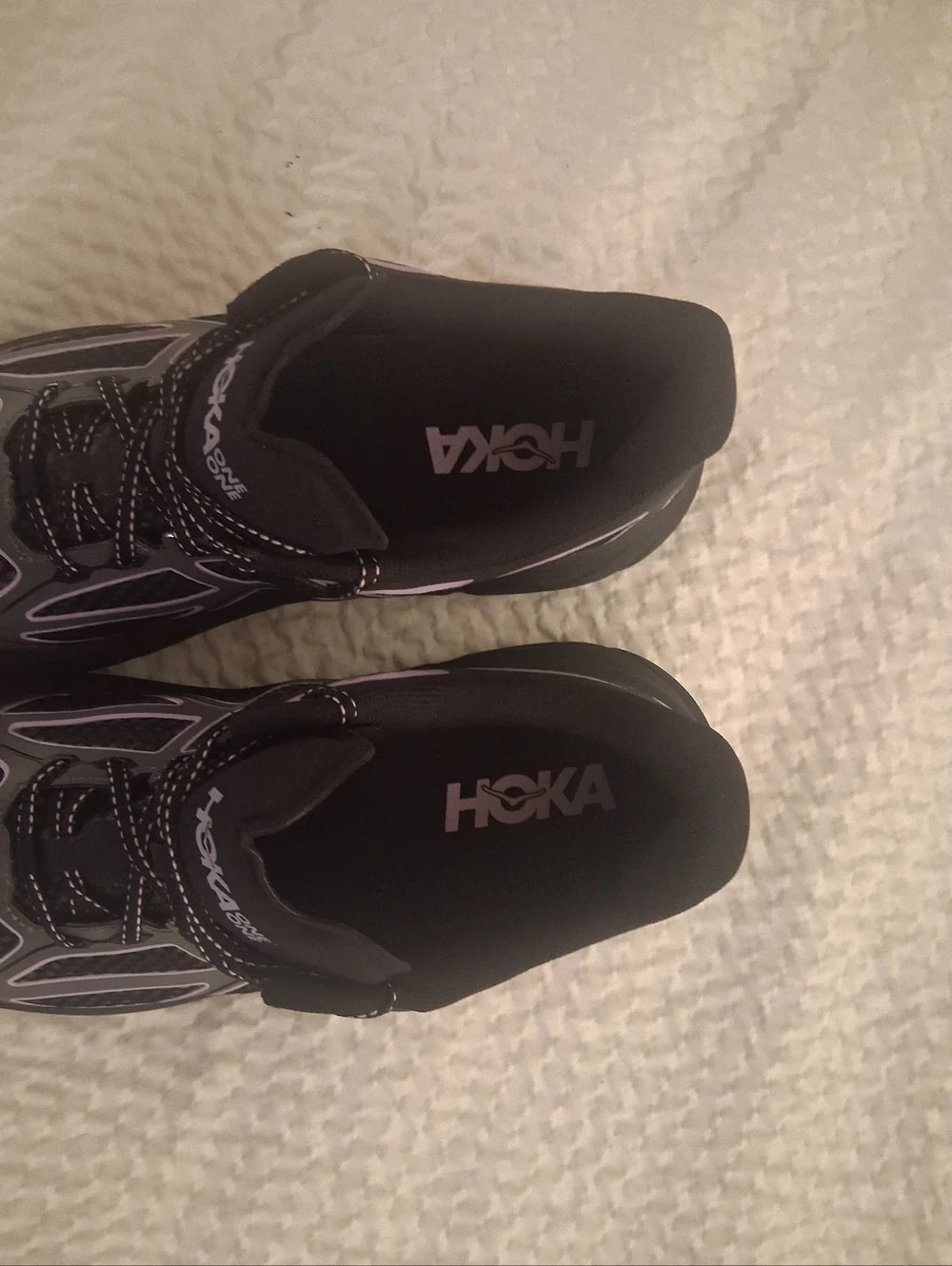 Hoka One One Clifton One 9 Black Aster Flower Men's Athletic Shoes